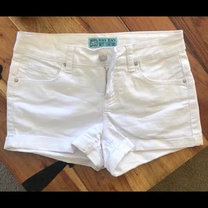 Wax Jean White High Waisted Stretchy Shorts